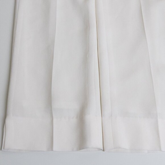 Lafayette 148 New York Bleecker Pant Straigth Office Trouser Ecru / Cloud White - Picture 8 of 14